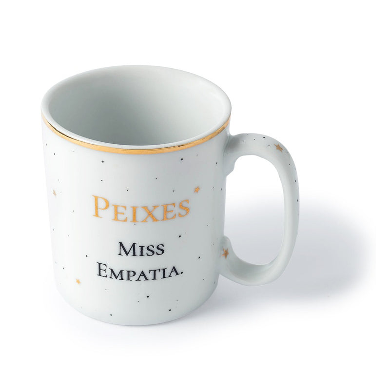 caneca porcelana peixes