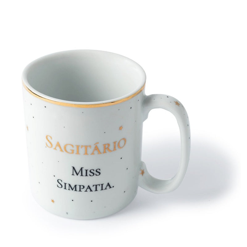 Caneca de porcelana signo sagitário