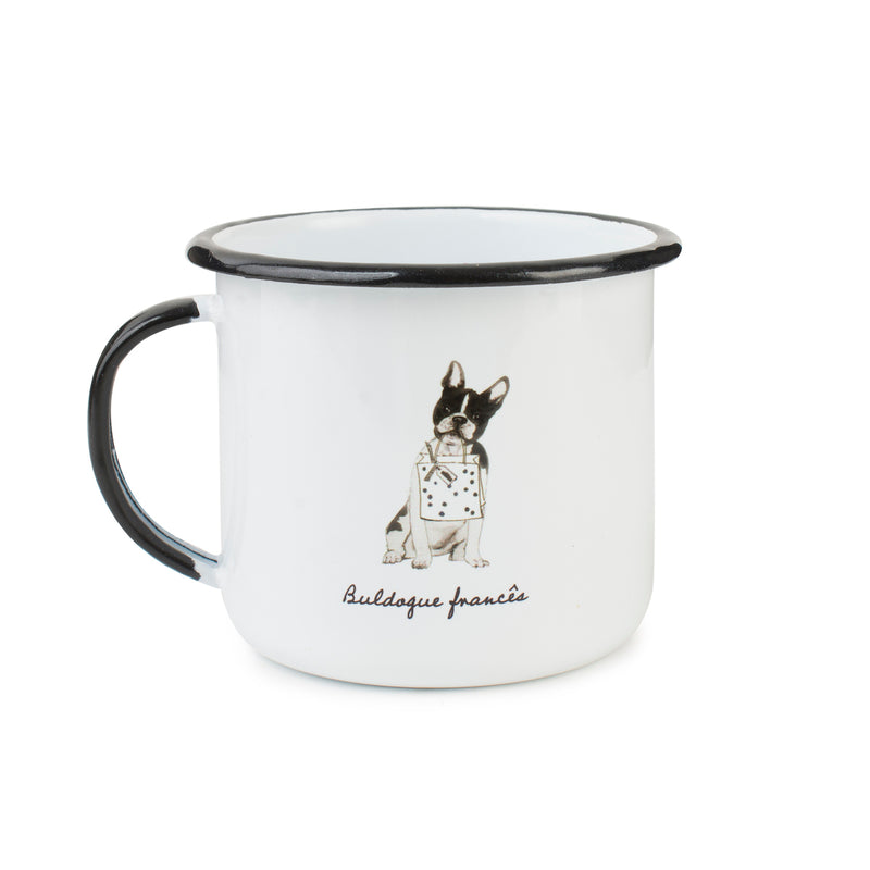 Caneca esmaltada cachorros