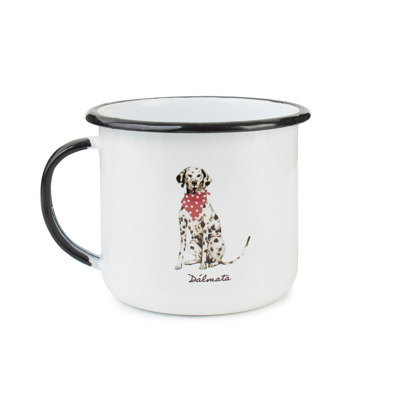 Caneca esmaltada cachorros