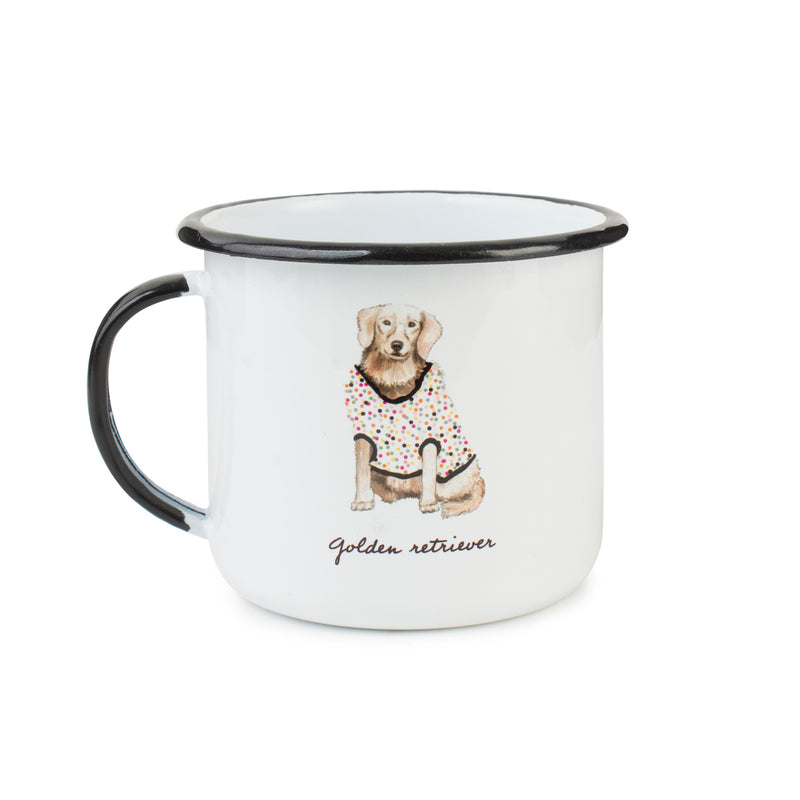 Caneca esmaltada cachorros