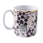 Caneca de porcelana estampada mini flores