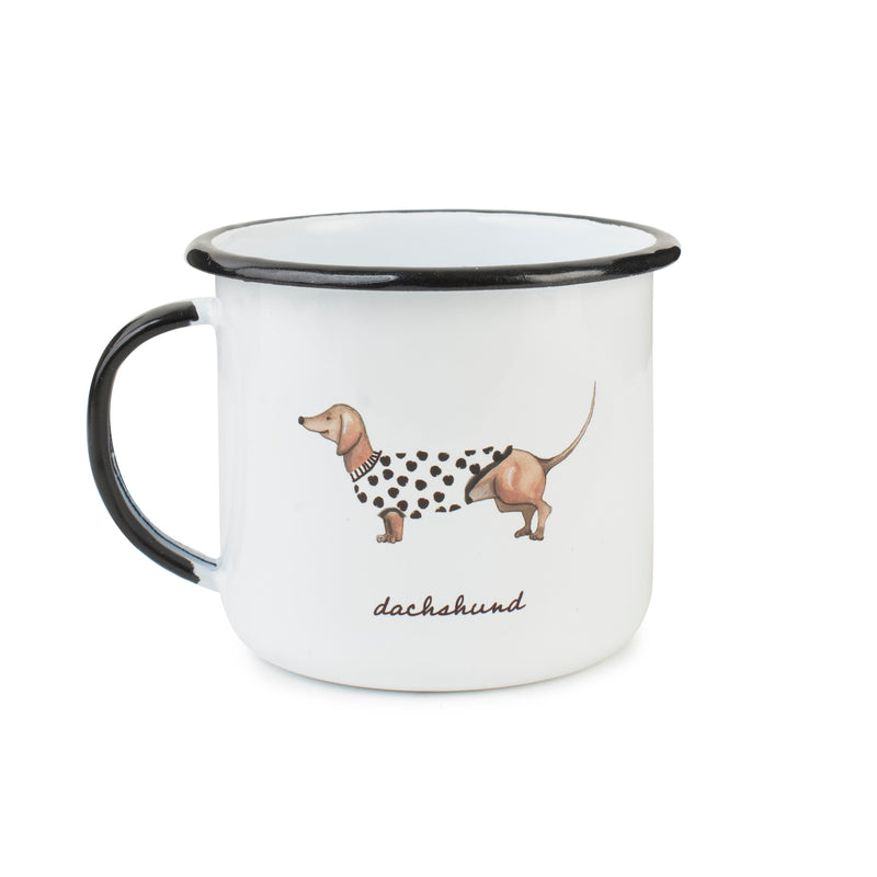 Caneca esmaltada cachorros